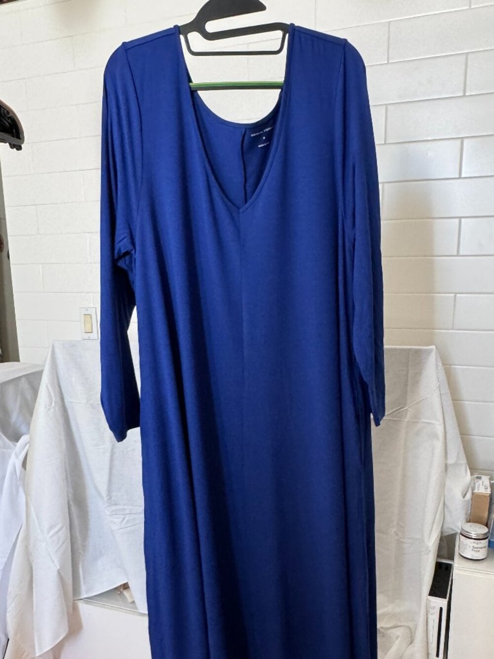 NWT Universal Standard Long Sleeve Liquid Jersey Dress, Cobalt US M (18-20)